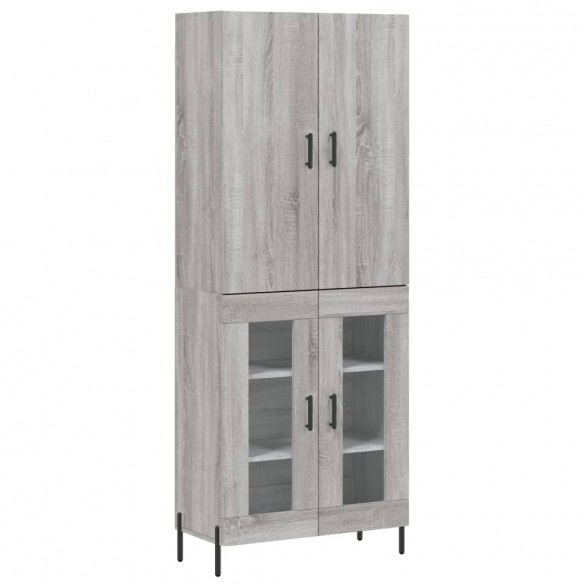 Buffet haut Sonoma gris 69,5x34x180 cm Bois d'ingénierie