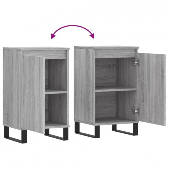 Buffets 2 pcs sonoma gris 40x35x70 cm bois d'ingénierie