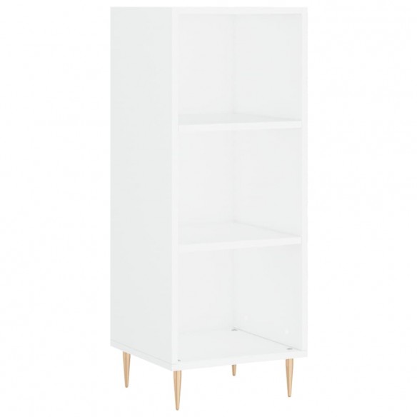 Buffet haut Blanc brillant 34,5x32,5x180 cm Bois d'ingénierie