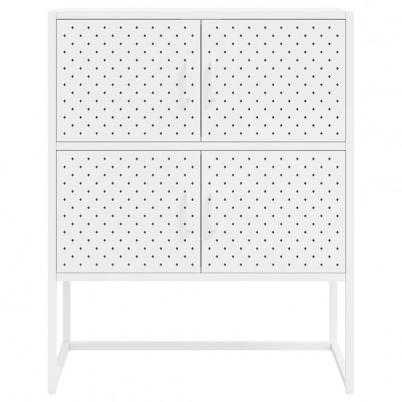 Buffet haut Blanc 80x35x100 cm Acier