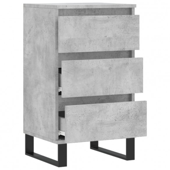 Buffet gris béton 40x35x70 cm bois d'ingénierie