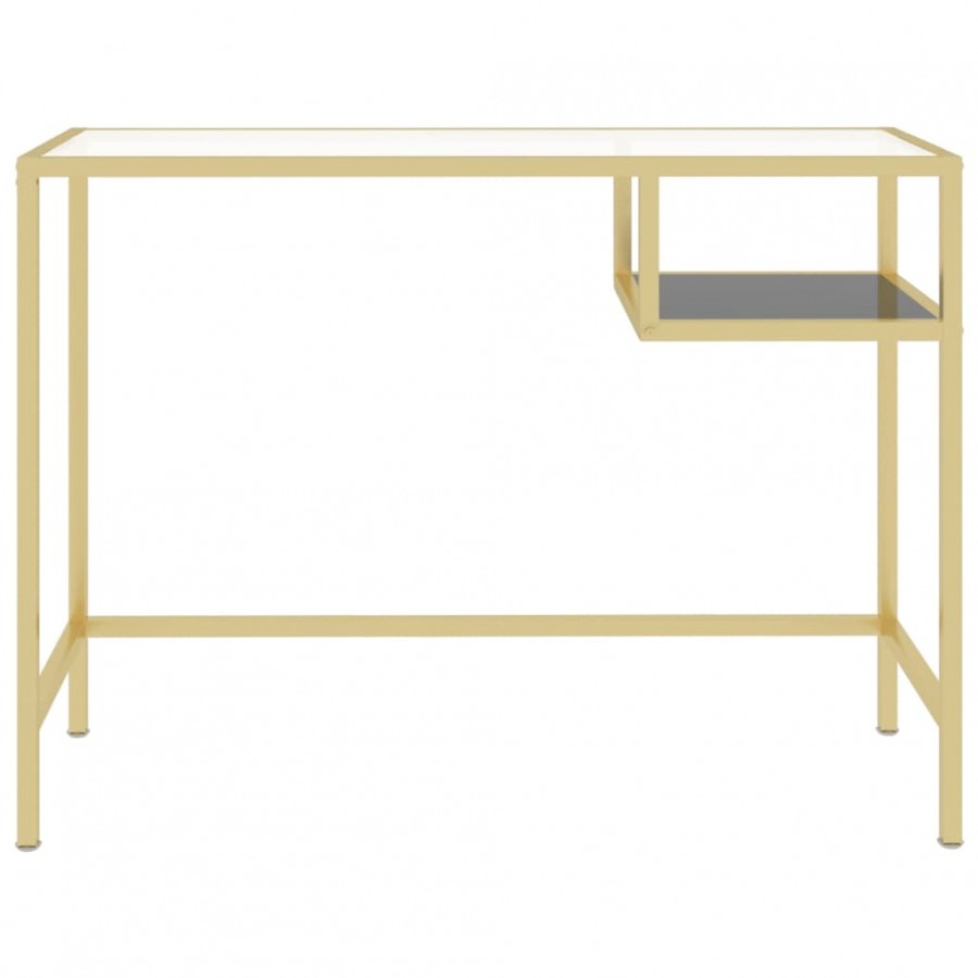 Bureau d'ordinateur Transparent 100x36x74 cm Verre trempé