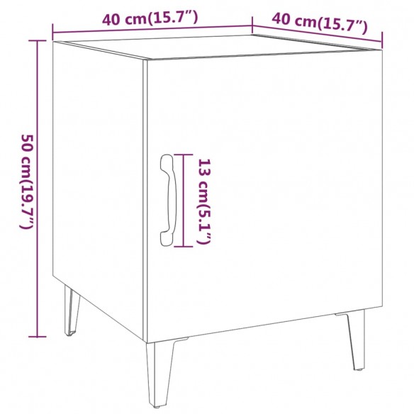 Tables de chevet 2 pcs Sonoma gris Bois d'ingénierie