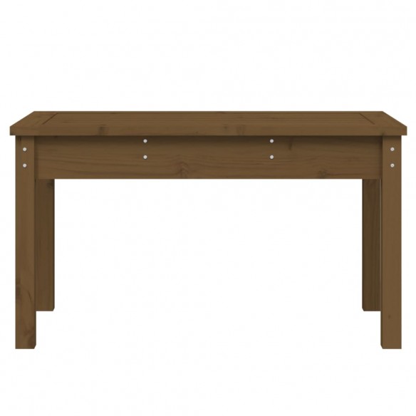 Banc de jardin marron miel 80x44x45 cm bois de pin massif