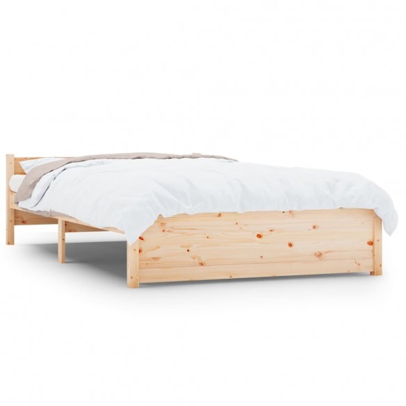 Cadre de lit bois massif 135x190 cm double