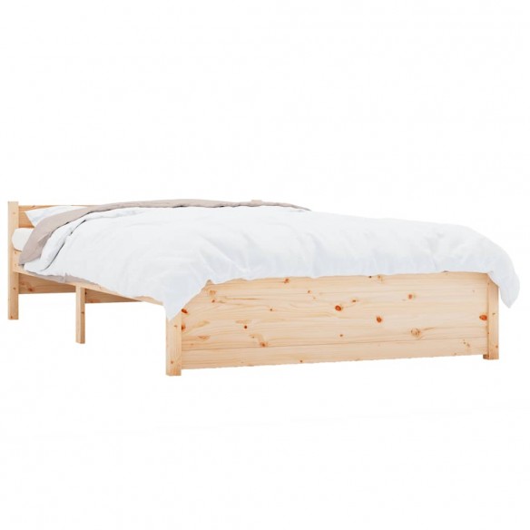 Cadre de lit bois massif 135x190 cm double
