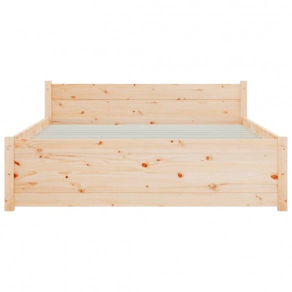 Cadre de lit bois massif 135x190 cm double