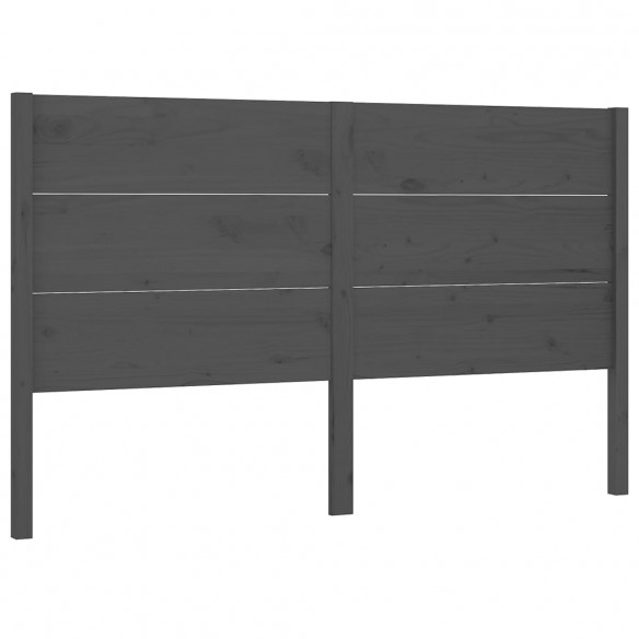 Tête de lit Gris 156x4x100 cm Bois massif de pin