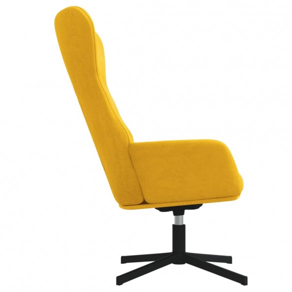 Chaise de relaxation Jaune moutarde Velours