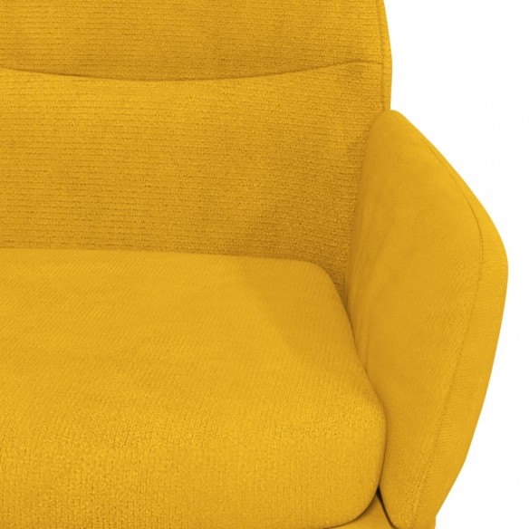 Chaise de relaxation Jaune moutarde Velours