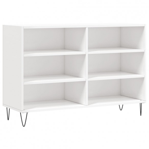 Buffet blanc brillant 103,5x35x70 cm bois d'ingénierie