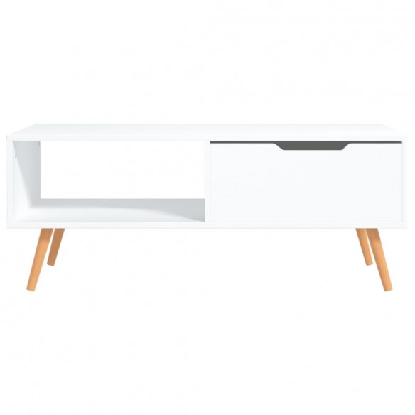 Table basse Blanc 100x49,5x43 cm Bois d'ingénierie
