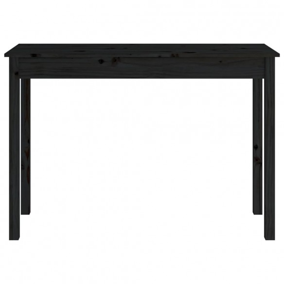 Table console Noir 110x40x75 cm Bois massif de pin