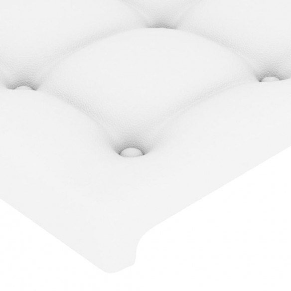 Tête de lit à LED Blanc 103x16x118/128 cm Similicuir