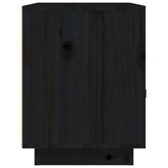 Tables de chevet 2 pcs Noir 40x34x45 cm Bois de pin massif