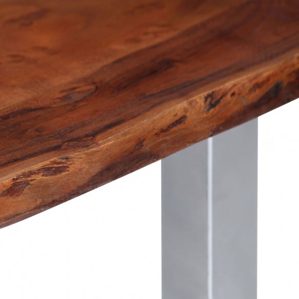 Table basse avec bord naturel 115x60x40 cm Bois d'acacia massif