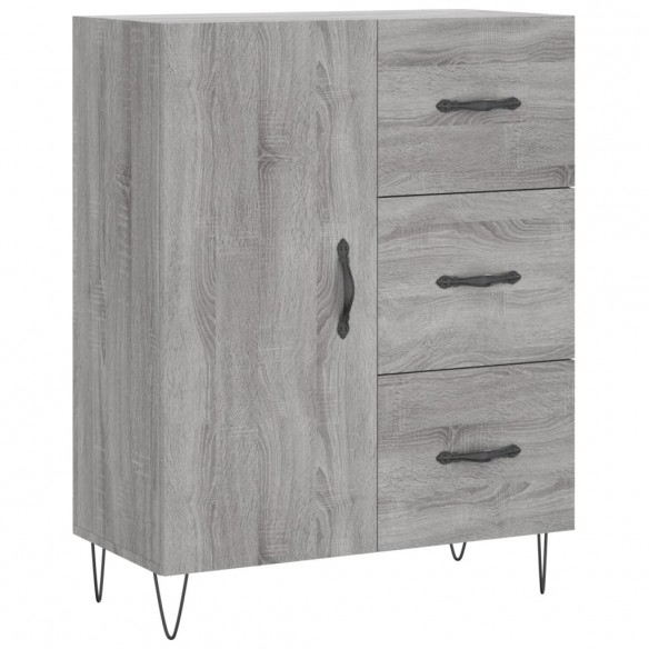 Buffet haut Sonoma gris 69,5x34x180 cm Bois d'ingénierie