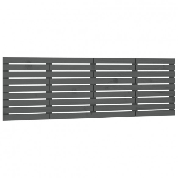 Tête de lit murale Gris 166x3x63 cm Bois massif de pin