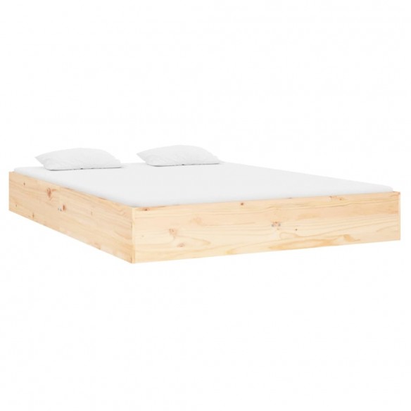 Cadre de lit bois massif 120x190 cm petit double