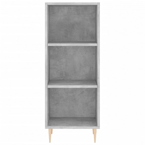 Buffet haut Gris béton 34,5x32,5x180 cm Bois d'ingénierie