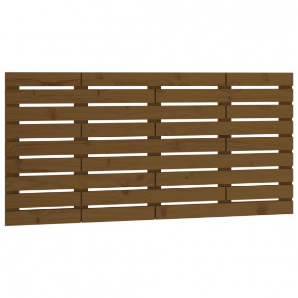 Tête de lit murale Marron miel 126x3x63 cm Bois massif de pin