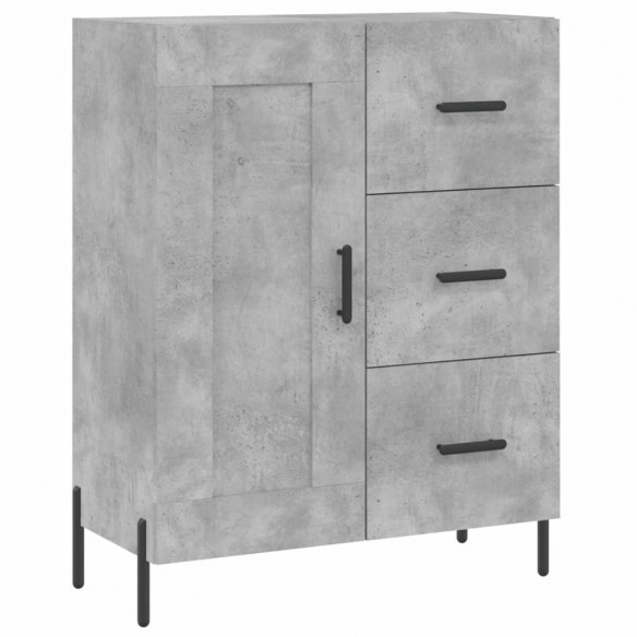 Buffet haut Gris béton 69,5x34x180 cm Bois d'ingénierie