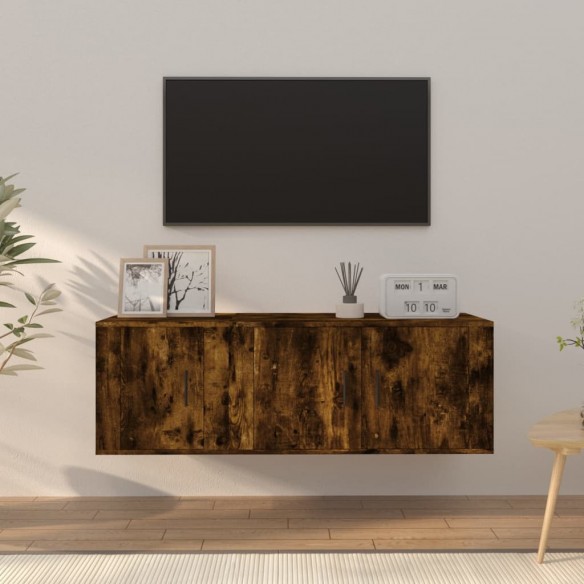 Ensemble de meubles TV 2 pcs Chêne fumé Bois d'ingénierie