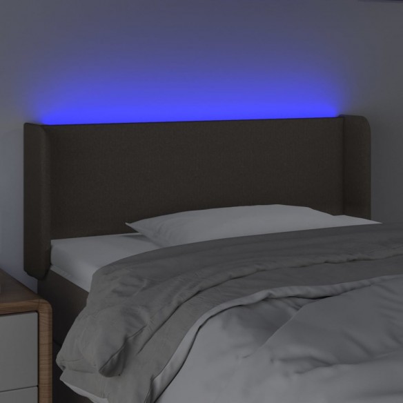 Tête de lit à LED Taupe 103x16x78/88 cm Tissu