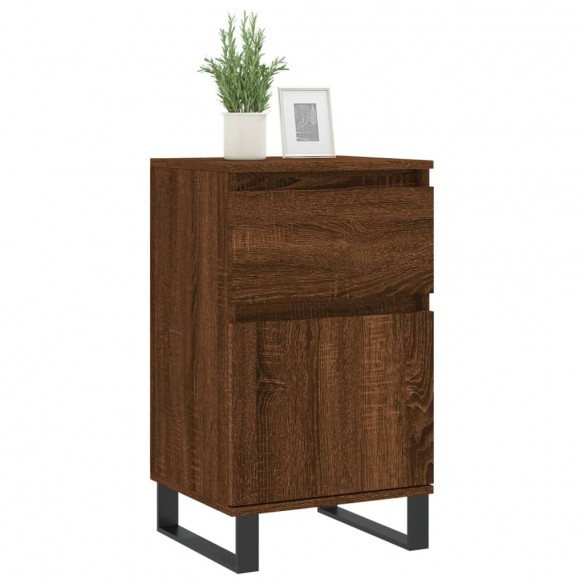 Buffet chêne marron 40x35x70 cm bois d'ingénierie