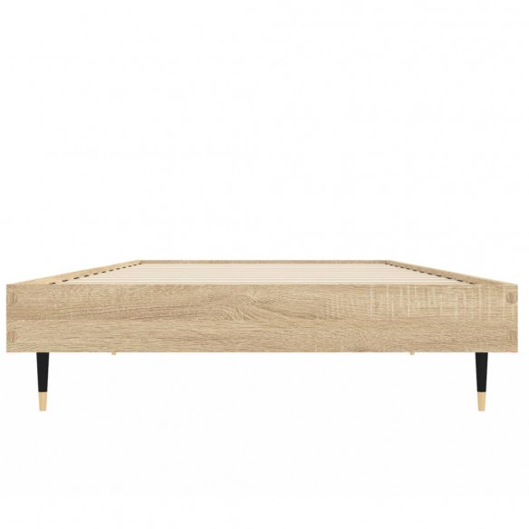 Cadre de lit chêne sonoma 75x190 cm bois d'ingénierie