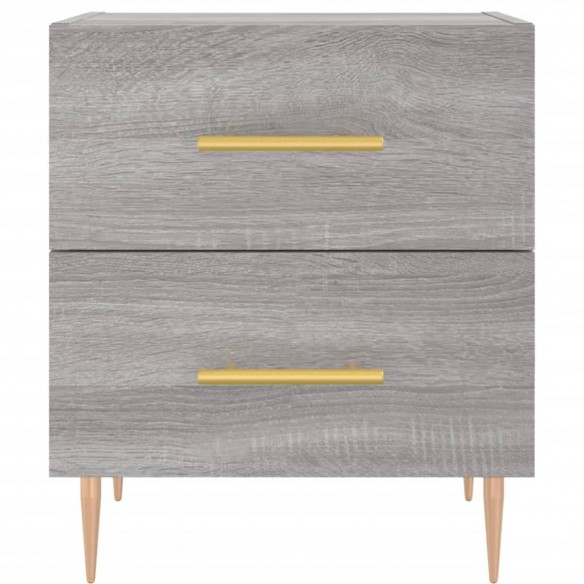 Tables de chevet 2 pcs sonoma gris 40x35x47,5 cm