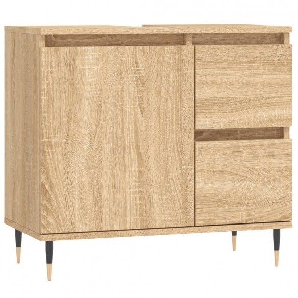 Armoire salle de bain chêne sonoma 65x33x60 cm