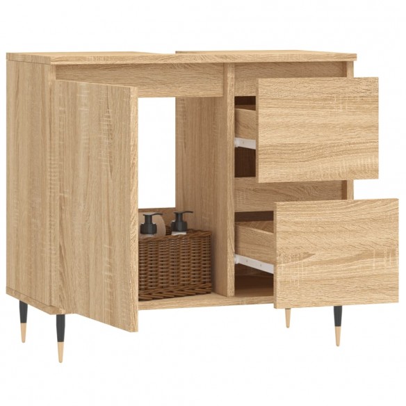 Armoire salle de bain chêne sonoma 65x33x60 cm