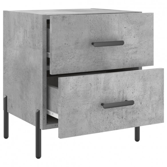Table de chevet gris béton 40x35x47,5 cm bois d’ingénierie