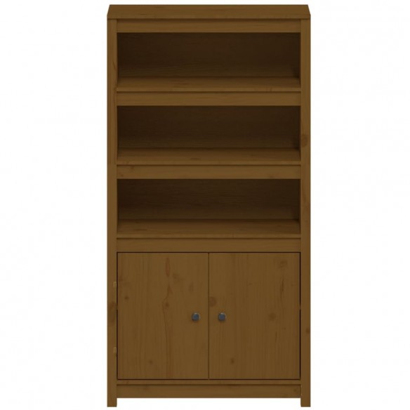 Buffet haut Marron miel 80x35x154 cm Bois massif de pin