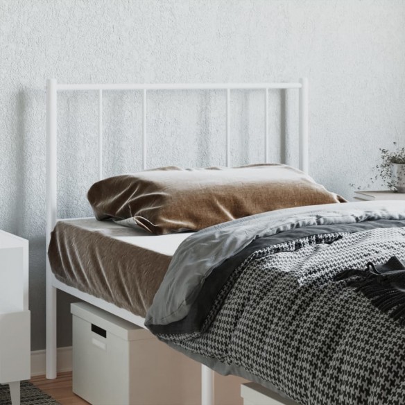 Tête de lit métal blanc 80 cm