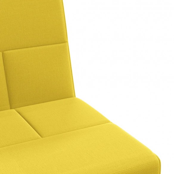 Canapé-lit avec porte-gobelets jaune clair tissu