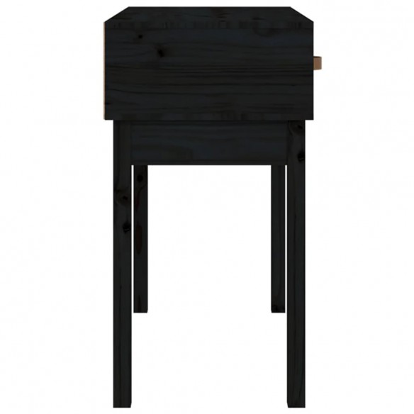 Table console Noir 76,5x40x75 cm Bois massif de pin