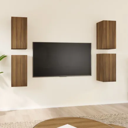 Meubles TV 4 pcs Chêne marron 30,5x30x60 cm