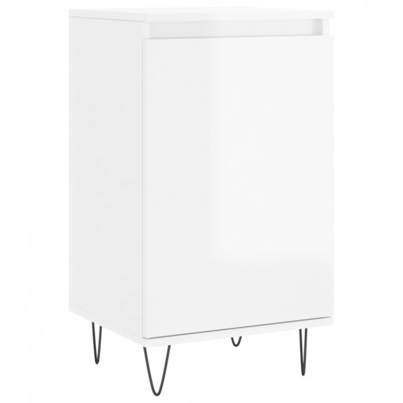 Buffets 2 pcs blanc brillant 40x35x70 cm bois d'ingénierie