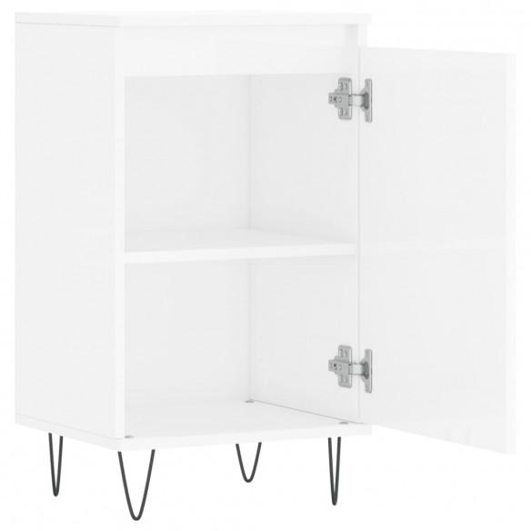 Buffets 2 pcs blanc brillant 40x35x70 cm bois d'ingénierie