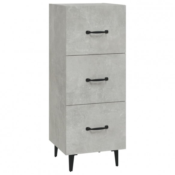 Buffet Gris béton 34,5x34x90 cm Bois d'ingénierie