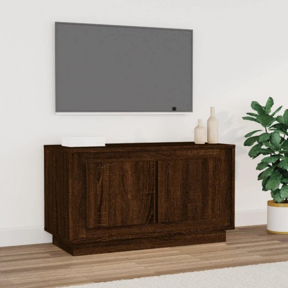 Meuble TV chêne marron 80x35x45 cm bois d'ingénierie