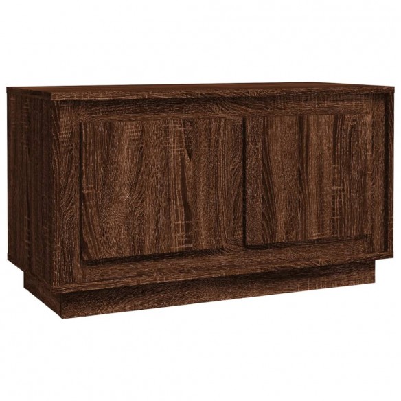 Meuble TV chêne marron 80x35x45 cm bois d'ingénierie