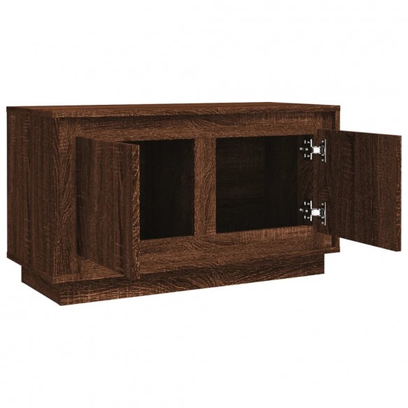 Meuble TV chêne marron 80x35x45 cm bois d'ingénierie