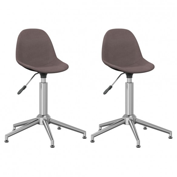 Chaises pivotantes à manger lot de 2 taupe tissu