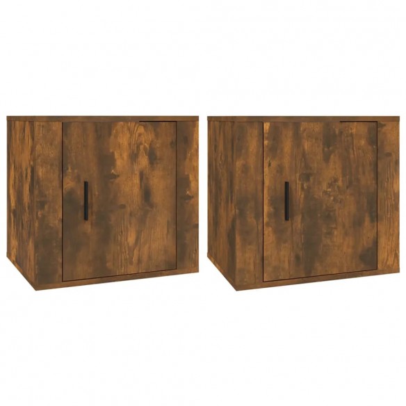 Tables de chevet 2 pcs Chêne fumé 50x39x47 cm