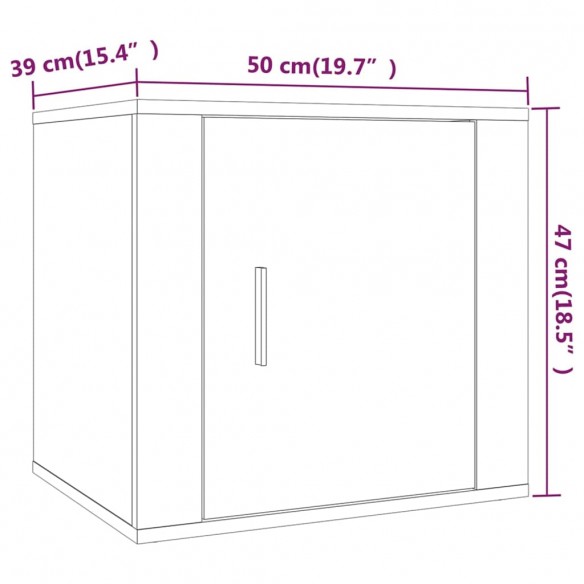 Tables de chevet 2 pcs Chêne fumé 50x39x47 cm