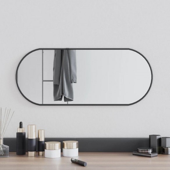 Miroir mural Noir 60x25 cm Ovale