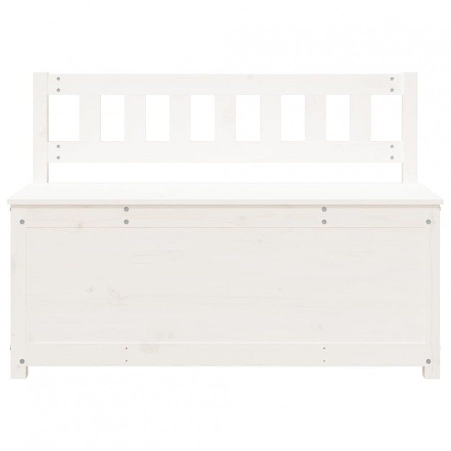 Banc Blanc 110x41x76,5 cm Bois de pin massif Banc Blanc 110x41x76,5 cm Bois de pin massif